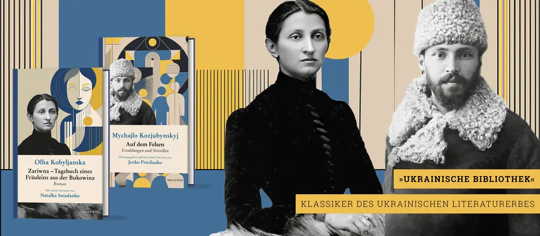 Slider zu den neuen Bänden der Buchreihe "Ukrainische Bibliothek"